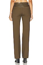 Helmut Lang Garter Pant in Dark Olive, view 3, click to view large image.
