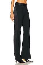 Helmut Lang Wool Bootcut Trouser in Black, view 2, click to view large image.