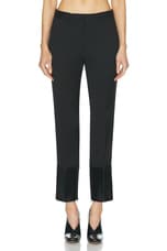 Helmut Lang Tux Cropped Slim Pant in Black, view 1, click to view large image.