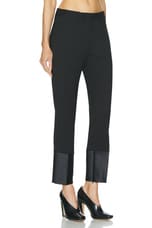 Helmut Lang Tux Cropped Slim Pant in Black, view 2, click to view large image.