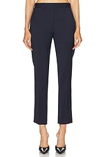 Helmut Lang Crop Tailored Trouser in Navy, view 1, click to view large image.