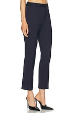 Helmut Lang Crop Tailored Trouser in Navy, view 2, click to view large image.