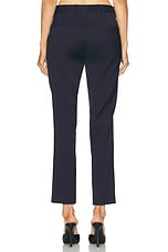 Helmut Lang Crop Tailored Trouser in Navy, view 3, click to view large image.