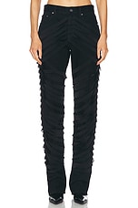 Helmut Lang Skinny Leg Pant in Rinsed Black, view 1, click to view large image.