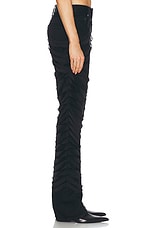 Helmut Lang Skinny Leg Pant in Rinsed Black, view 3, click to view large image.