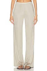 Helmut Lang Fluid Car Liquid Trouser in Dune, view 1, click to view large image.