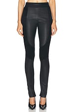 Helmut Lang Leather Leggings in Black, view 1, click to view large image.