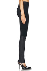 Helmut Lang Leather Leggings in Black, view 3, click to view large image.