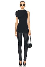 Helmut Lang Leather Leggings in Black, view 5, click to view large image.