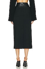 Helmut Lang Garter Midi Skirt in Black, view 3, click to view large image.