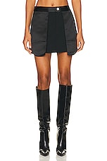 Helmut Lang Short Skirt in Black, view 1, click to view large image.