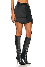 Helmut Lang Short Skirt in Black, view 2, click to view large image.