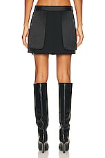 Helmut Lang Short Skirt in Black, view 3, click to view large image.