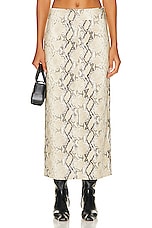 Helmut Lang Python Skirt in Beige, view 1, click to view large image.