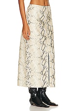 Helmut Lang Python Skirt in Beige, view 2, click to view large image.