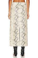 Helmut Lang Python Skirt in Beige, view 3, click to view large image.