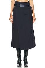 Helmut Lang Trench Skirt in Navy, view 1, click to view large image.
