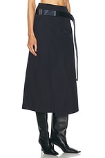 Helmut Lang Trench Skirt in Navy, view 2, click to view large image.