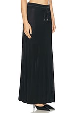 Helmut Lang Drawstring Waist Maxi Skirt in Black, view 2, click to view large image.