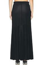 Helmut Lang Drawstring Waist Maxi Skirt in Black, view 4, click to view large image.