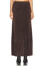 Helmut Lang Knit Maxi Skirt in Espresso, view 1, click to view large image.