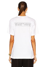Helmut Lang School Tee in Chalk White, view 3, click to view large image.