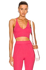 Helmut Lang Bond Bra Top in Rose, view 1, click to view large image.