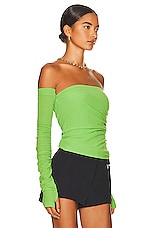 Helmut Lang Twist Long Sleeve Tube Top in Lawn, view 3, click to view large image.