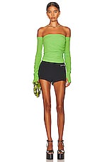 Helmut Lang Twist Long Sleeve Tube Top in Lawn, view 5, click to view large image.