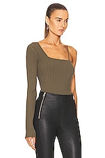 Helmut Lang Cross Strap Top in Juniper, view 2, click to view large image.