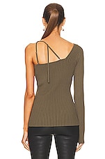 Helmut Lang Cross Strap Top in Juniper, view 3, click to view large image.
