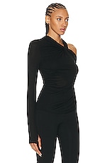 Helmut Lang Twist Top in Black, view 2, click to view large image.