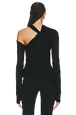 Helmut Lang Twist Top in Black, view 4, click to view large image.