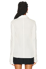 Helmut Lang Pocket Shirt in Ivory, view 3, click to view large image.