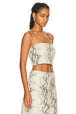 Helmut Lang Python Top in Beige, view 2, click to view large image.