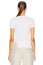 Helmut Lang Base Rib Tee in White, view 4, click to view large image.