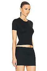 Helmut Lang Rib T-shirt in Black, view 2, click to view large image.