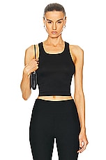 Helmut Lang Rib Tank Top in Black, view 1, click to view large image.