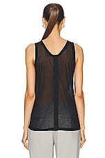 Helmut Lang Two Way Tank in Black, view 3, click to view large image.