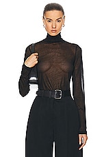 Helmut Lang Two Way Turtleneck Top in Black, view 1, click to view large image.