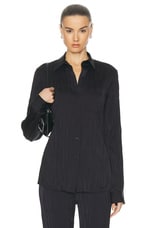 Helmut Lang Crushed Shirt in Black, view 1, click to view large image.