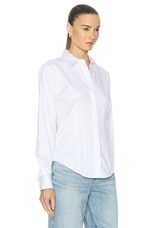 Helmut Lang Fitted Shirt in Optic White, view 2, click to view large image.