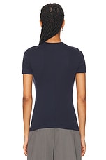 Helmut Lang Shrunken T-shirt in Navy, view 3, click to view large image.