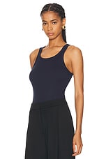 Helmut Lang Tank Top in Navy, view 3, click to view large image.