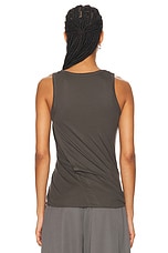 Helmut Lang Double Layer Tank Top in Graphite, view 4, click to view large image.