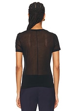 Helmut Lang Short Sleeve Top in Black, view 3, click to view large image.