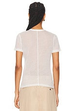 Helmut Lang Short Sleeve Top in White, view 3, click to view large image.