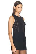 Helmut Lang Tank Top in Black, view 3, click to view large image.