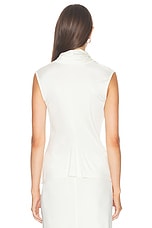 Helmut Lang Cowl Neck Top in Creme, view 3, click to view large image.