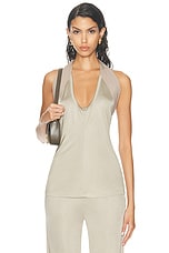 Helmut Lang Tank Top in Dune, view 1, click to view large image.